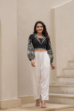 Juniper White Solid Viscose Pants | Grocsy