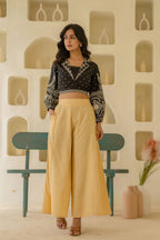 Juniper Gold Solid Viscose Palazzo Pants | Grocsy