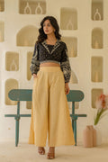 Juniper Gold Solid Viscose Palazzo Pants | Grocsy
