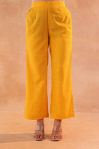 Juniper Golden Petal Daywear Kurta And Pant Set | Grocsy