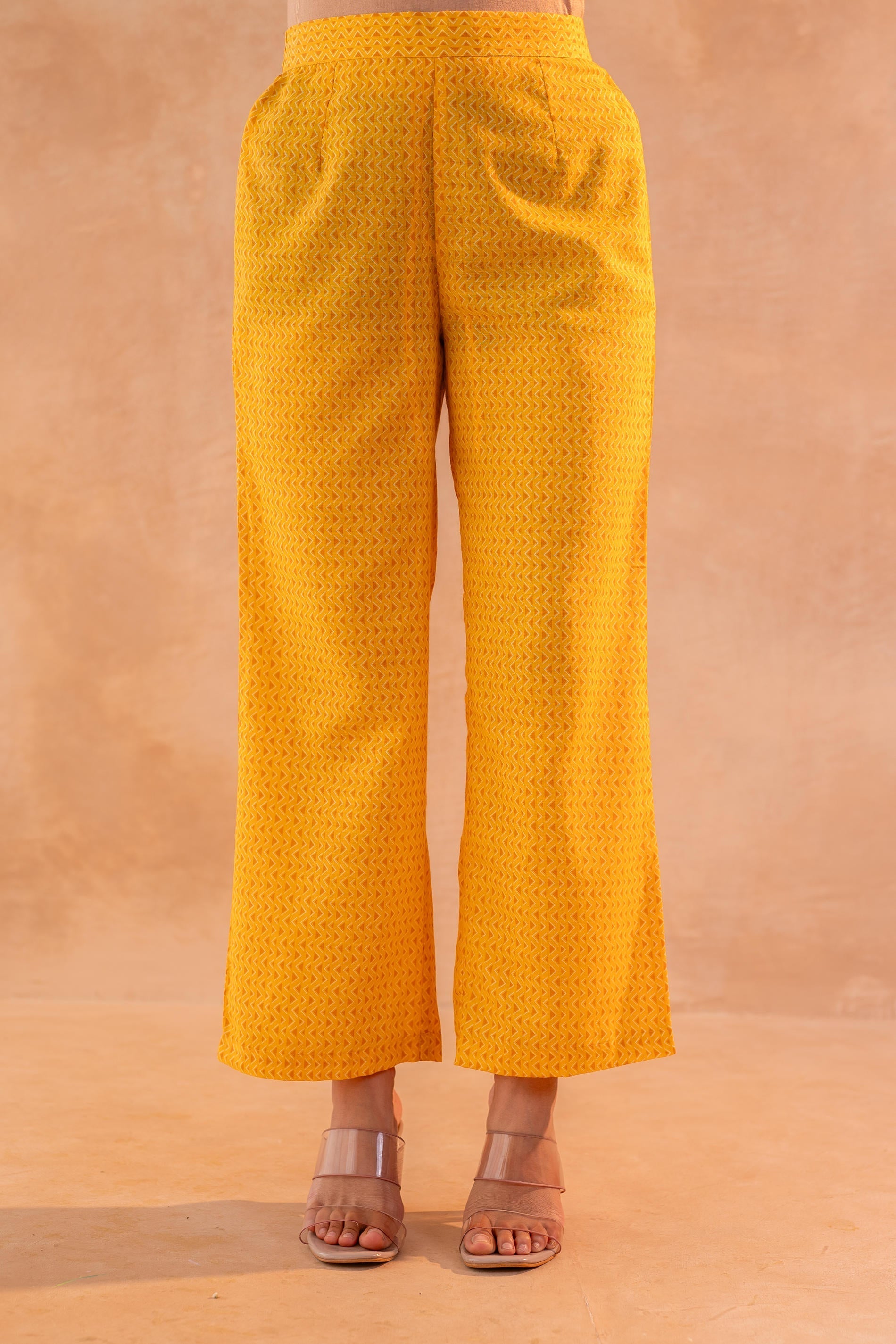Juniper Golden Petal Daywear Kurta And Pant Set | Grocsy