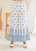 Juniper Floral Embroidered Cotton Kurta, Printed Straight-Fit Pants | Grocsy