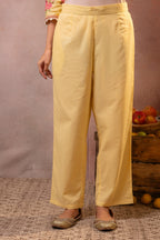Juniper Gulbahaar Blush Floral Kurta Pant And Dupatta Set | Grocsy