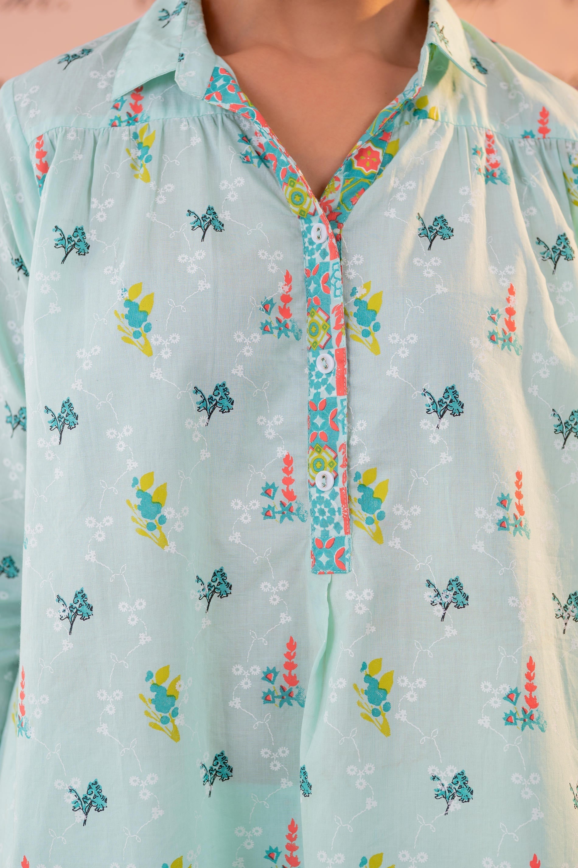 Juniper Mint Garden Print Co-ord Set | Grocsy
