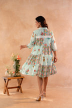 Juniper Mint Meadow Patchwork Tier Dress | Grocsy