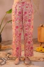 Juniper Noor-e-Gul Peach Printed Kurta Pant And Dupatta Set | Grocsy