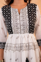 Juniper Black & White Heritage Tier Dress | Grocsy