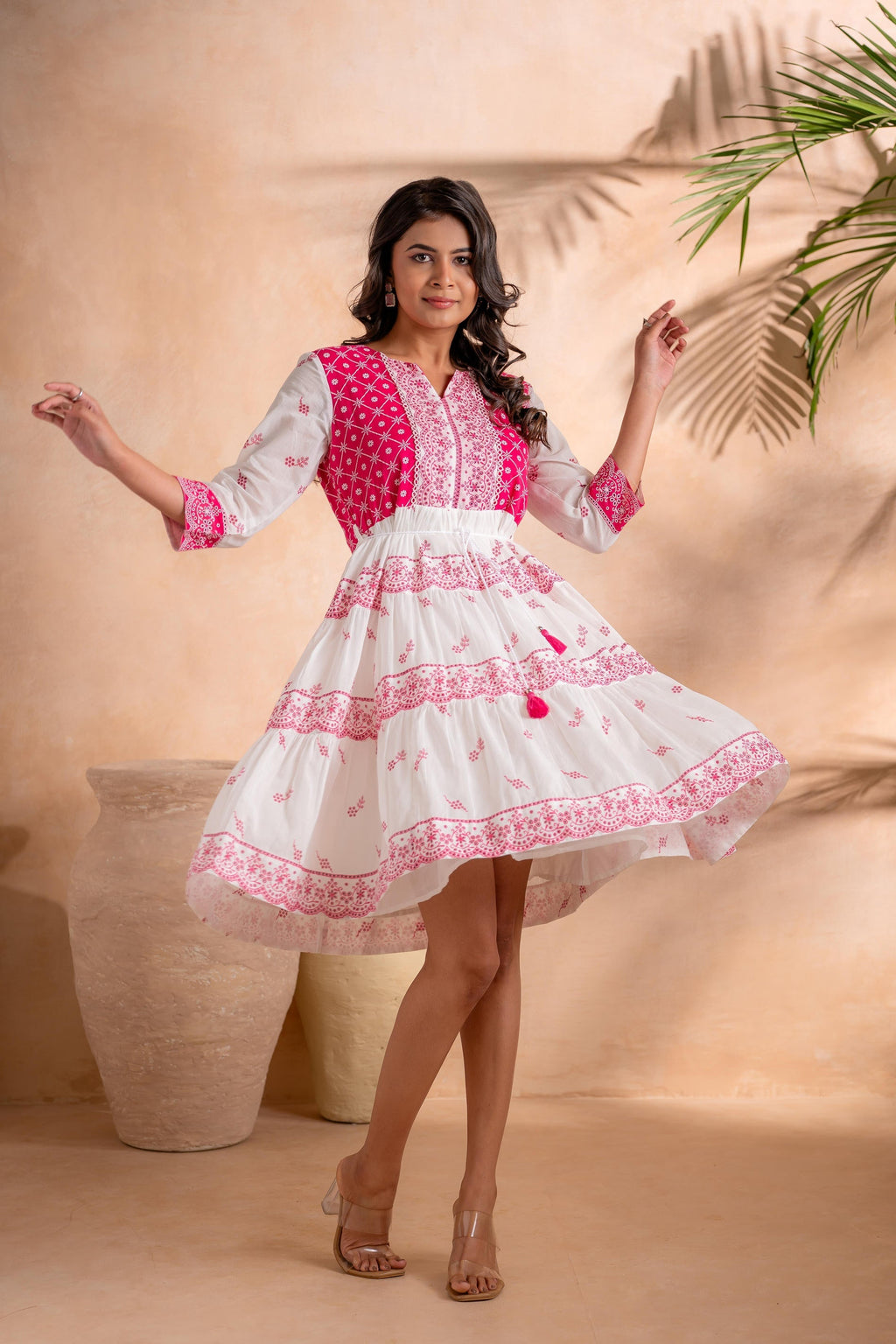 Juniper Fuchsia Heritage Tier Dress | Grocsy