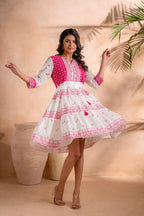 Juniper Fuchsia Heritage Tier Dress | Grocsy