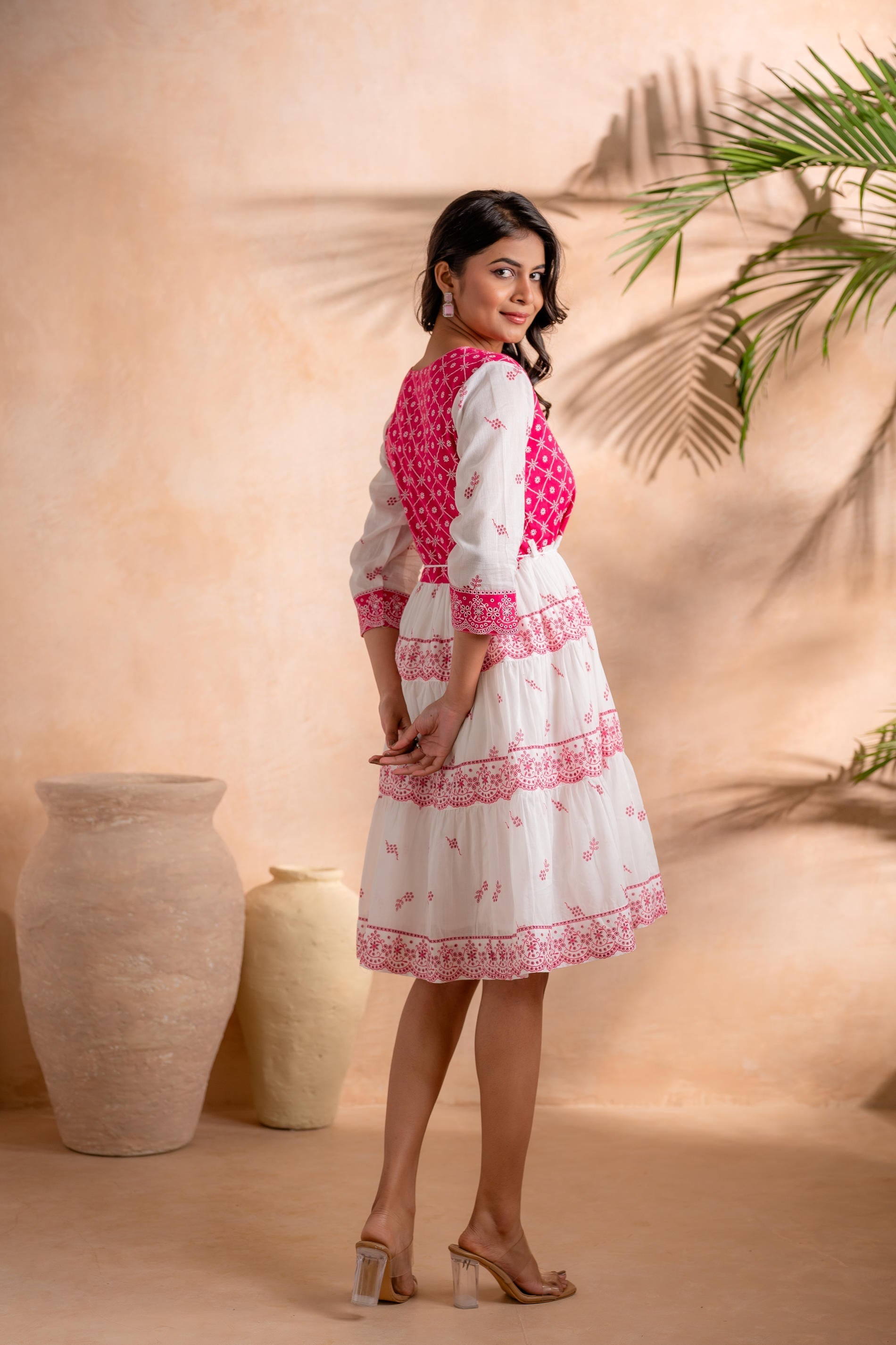 Juniper Fuchsia Heritage Tier Dress | Grocsy