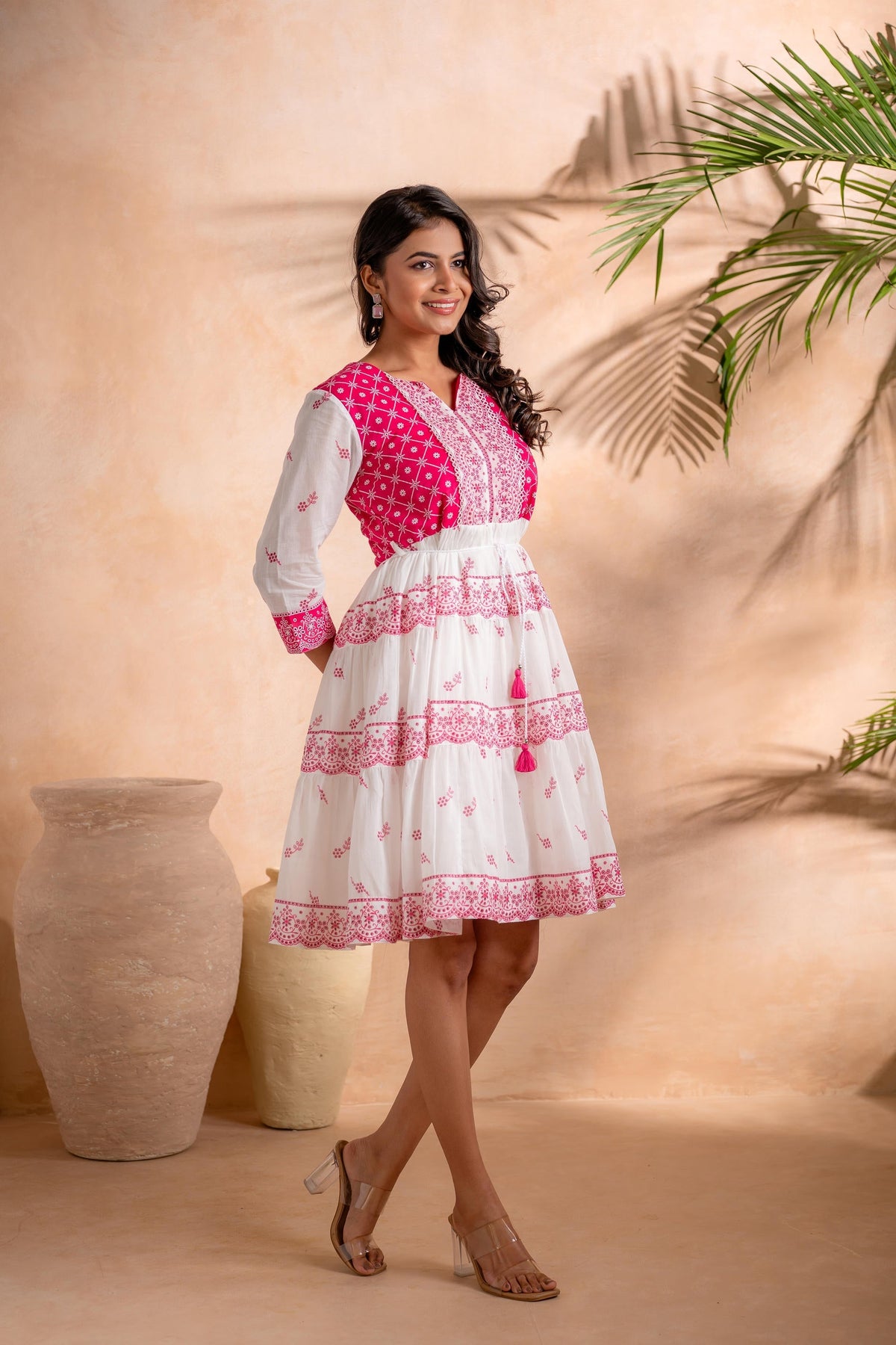 Juniper Fuchsia Heritage Tier Dress | Grocsy