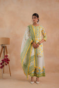 Juniper Gulbahaar Off-White Floral Printed Kurta Palazzo And Dupatta Set | Grocsy