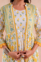 Juniper Sunlit Gulbahaar Floral Tiered Dress | Grocsy