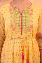 Juniper Gulnaar Gendaphool Garden Panelled Dress | Grocsy