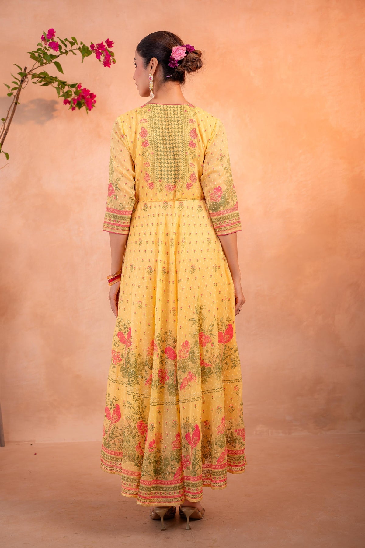 Juniper Gulnaar Gendaphool Garden Panelled Dress | Grocsy