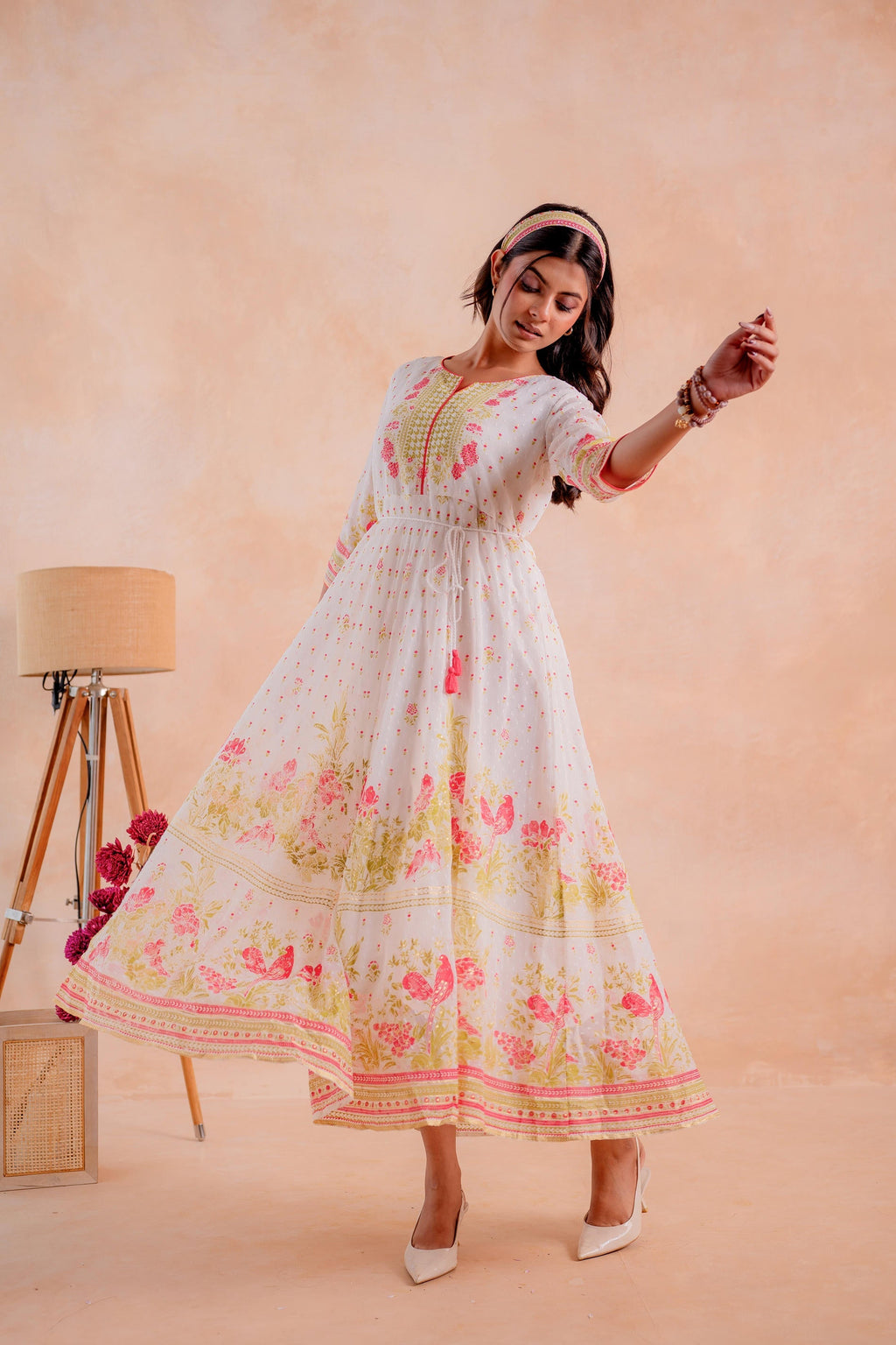 Juniper Gulnaar Garden Panelled Dress | Grocsy