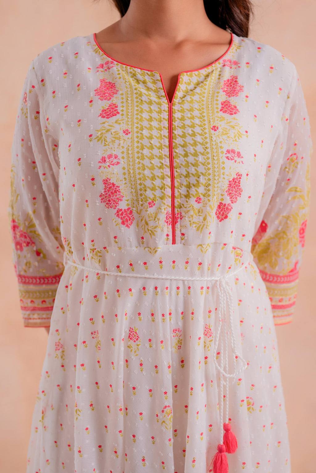 Juniper Gulnaar Garden Panelled Dress | Grocsy