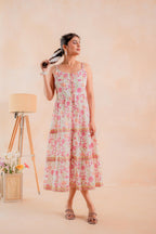 Juniper Pink Meadow Tiered Dress | Grocsy