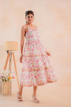 Juniper Pink Meadow Tiered Dress | Grocsy