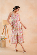 Juniper Ivory Blossom Panelled Kurta | Grocsy