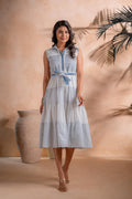 Juniper Neel Aangan Tiered Midi Dress | Grocsy