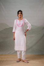 Juniper Rosebud Yoke Printed Kurta | Grocsy