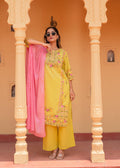 Juniper Floral Printed Lime Kurta Set | Grocsy