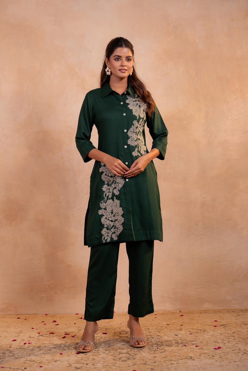 Juniper Forest Bloom Printed Kurta Set | Grocsy