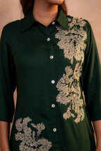 Juniper Forest Bloom Printed Kurta Set | Grocsy