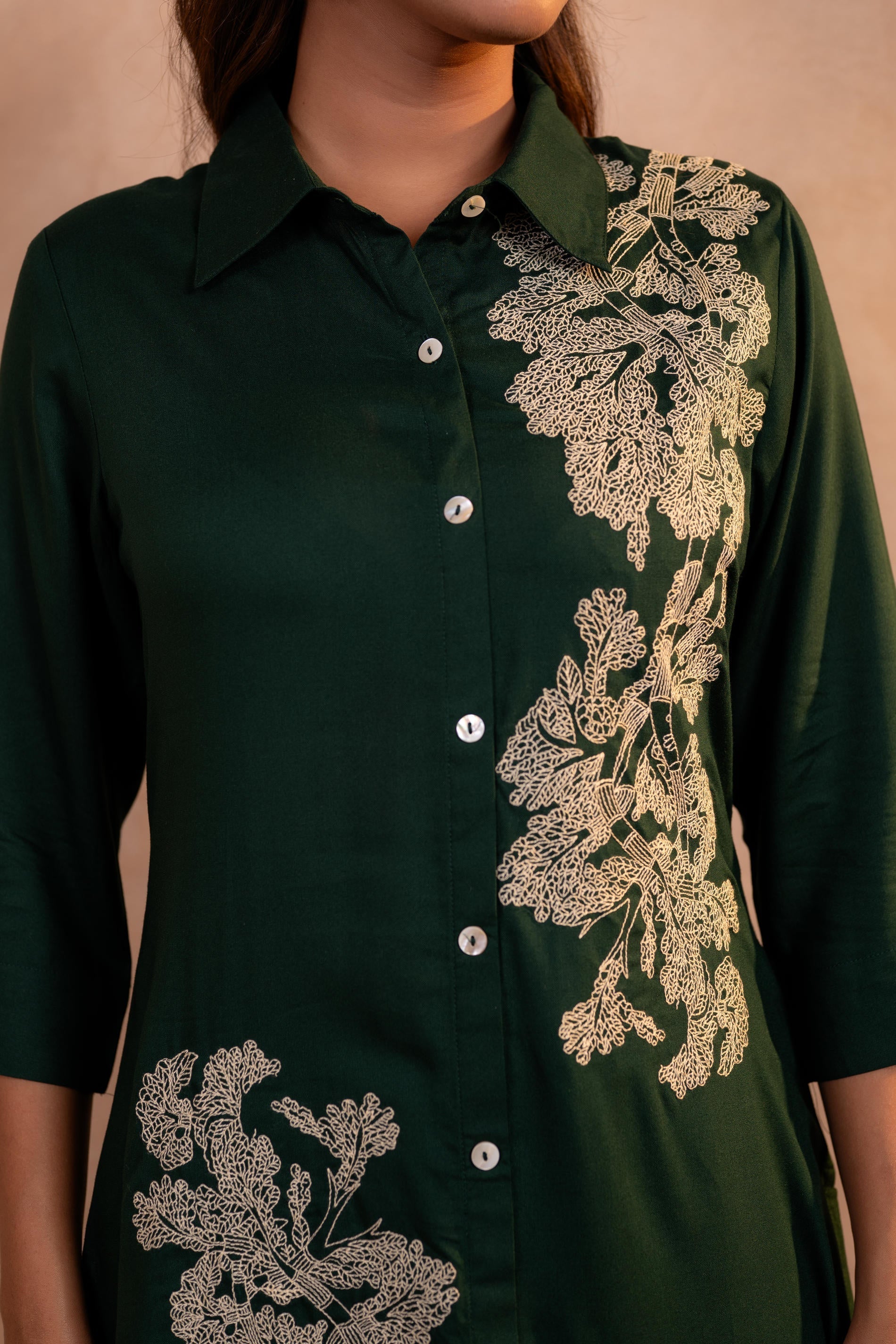 Juniper Forest Bloom Printed Kurta Set | Grocsy