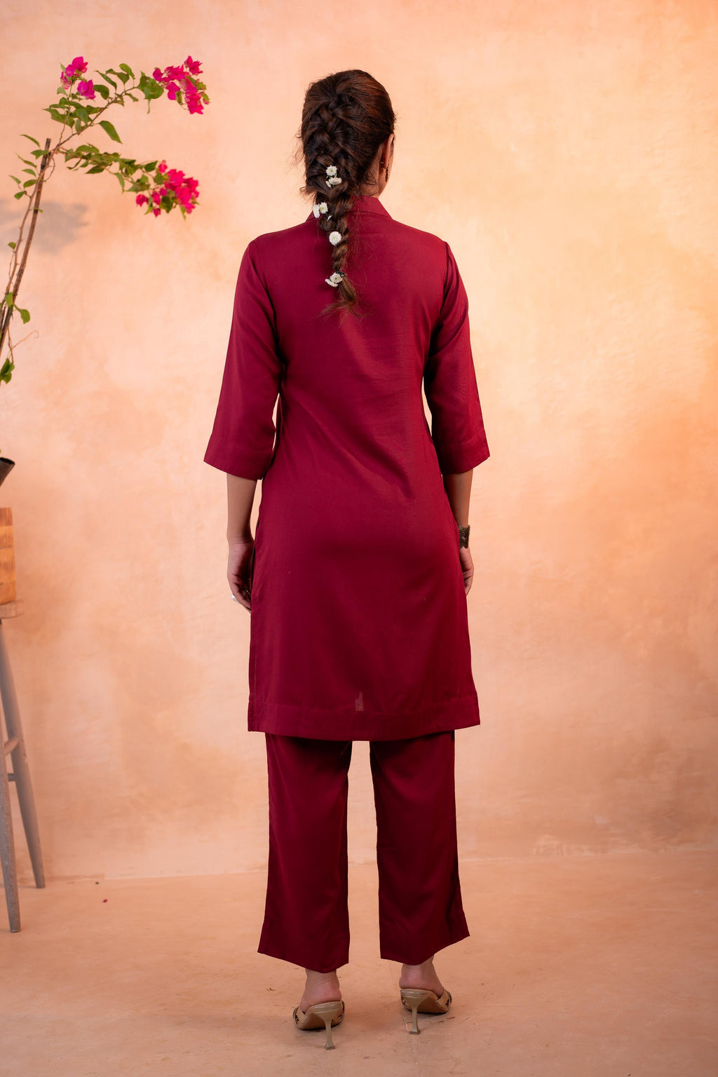 Juniper RedWood Bloom Printed Kurta Set | Grocsy