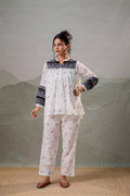 Juniper Ivory Kalaa Printed Tunic Set | Grocsy