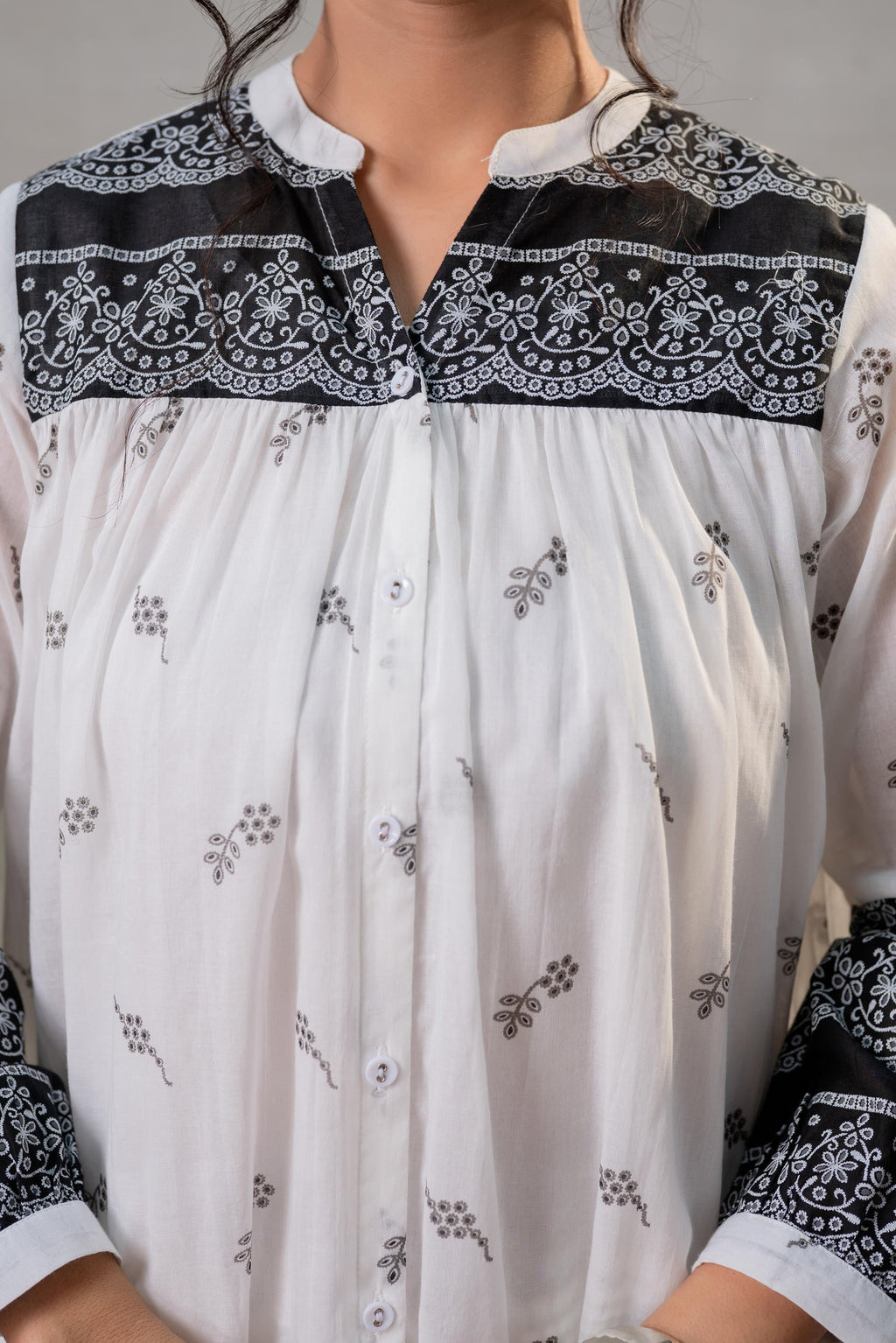 Juniper Ivory Kalaa Printed Tunic Set | Grocsy
