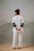 Juniper Ivory Kalaa Printed Tunic Set | Grocsy