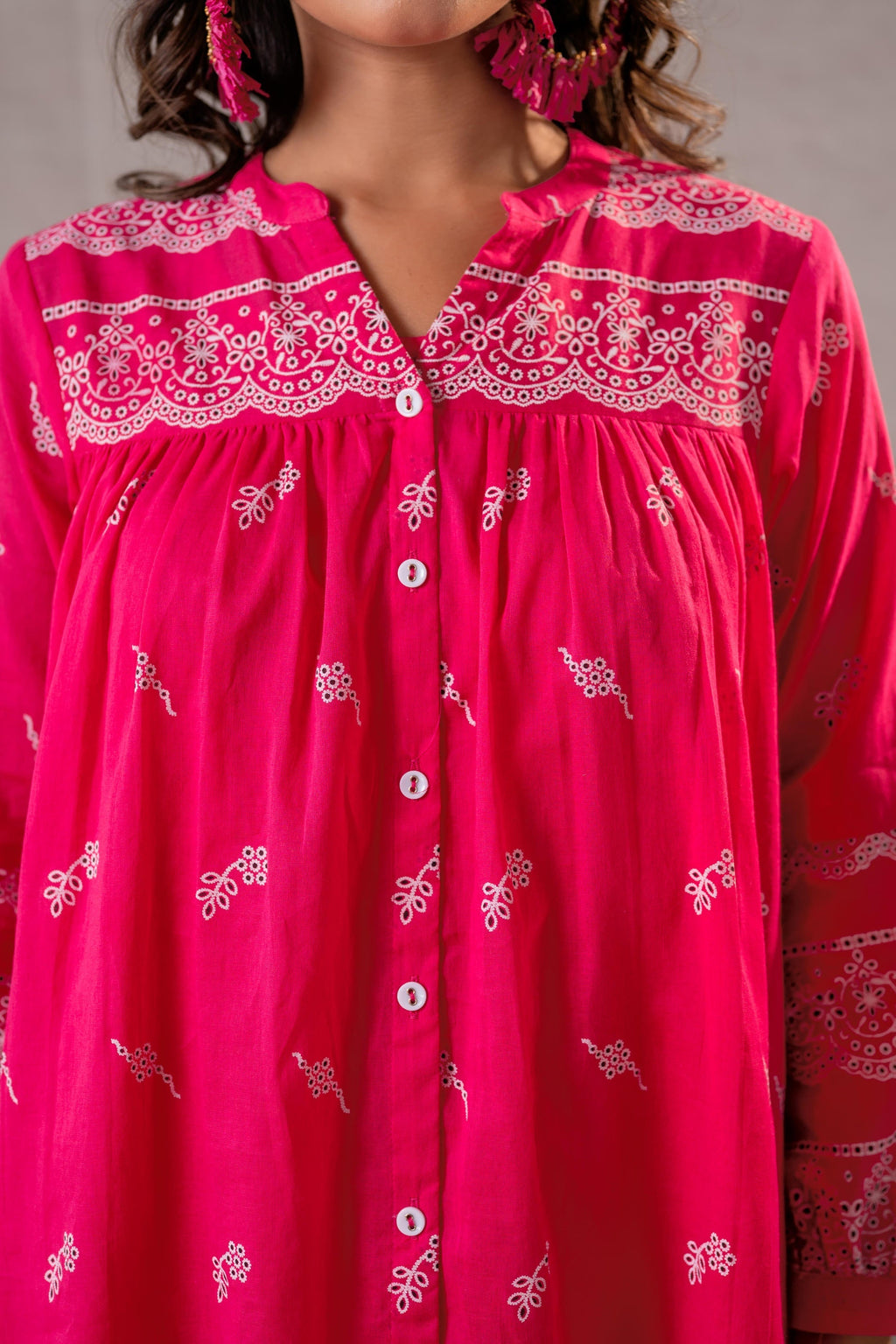 Juniper Ivory Kalaa Printed Tunic Set | Grocsy
