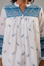 Juniper Ivory Kalaa Printed Tunic Set | Grocsy