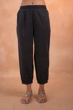 Juniper Noir Ikat Echo Black & White Printed Kurta Pant And Dupatta Set | Grocsy