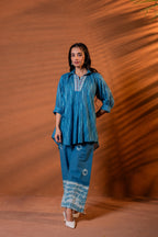 Juniper Neel Rekha Indigo Tunic Set | Grocsy
