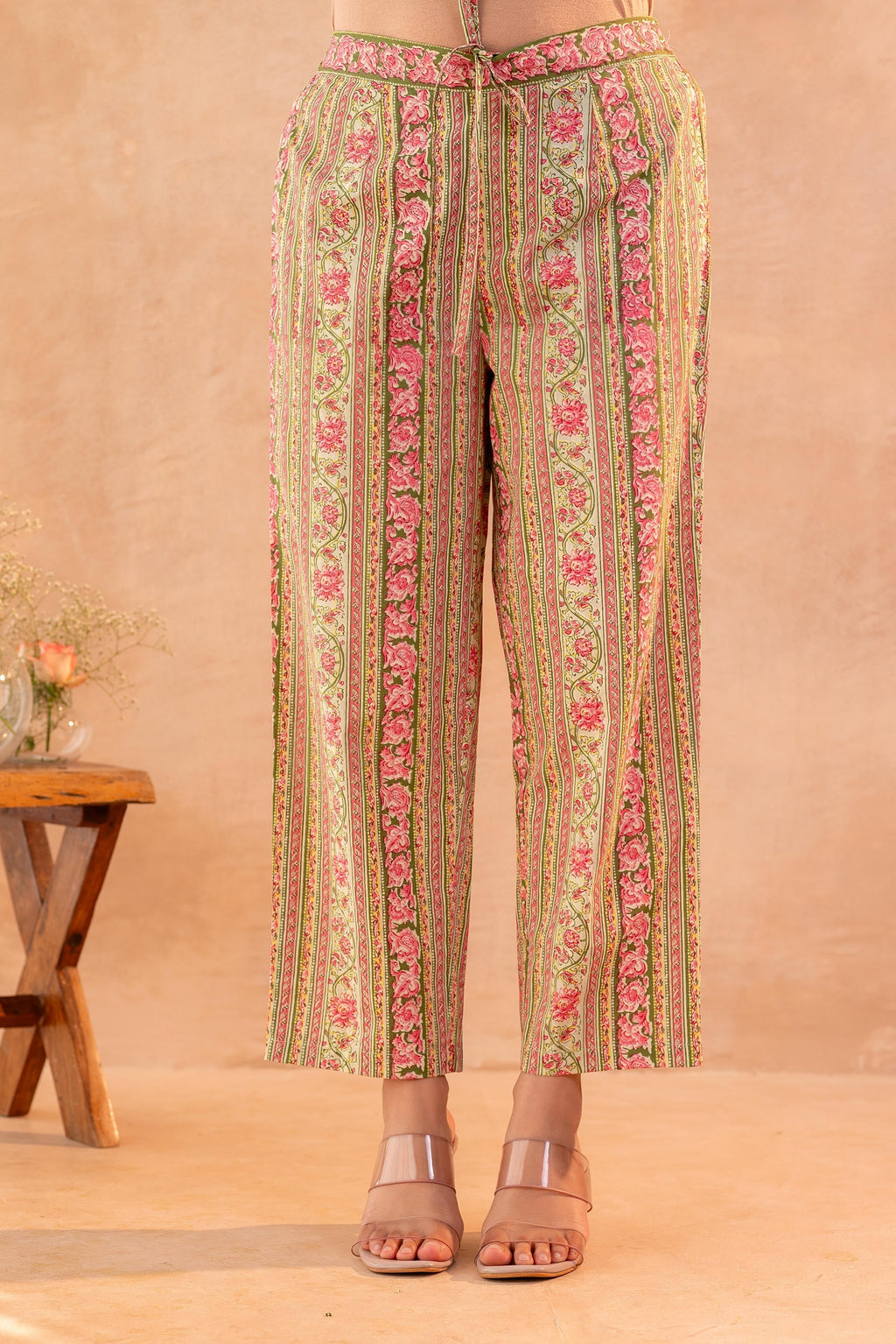 Juniper Gulnaar Garden Printed Kurta Pant And Dupatta Set | Grocsy