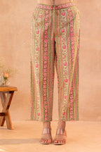 Juniper Gulnaar Garden Printed Kurta Pant And Dupatta Set | Grocsy