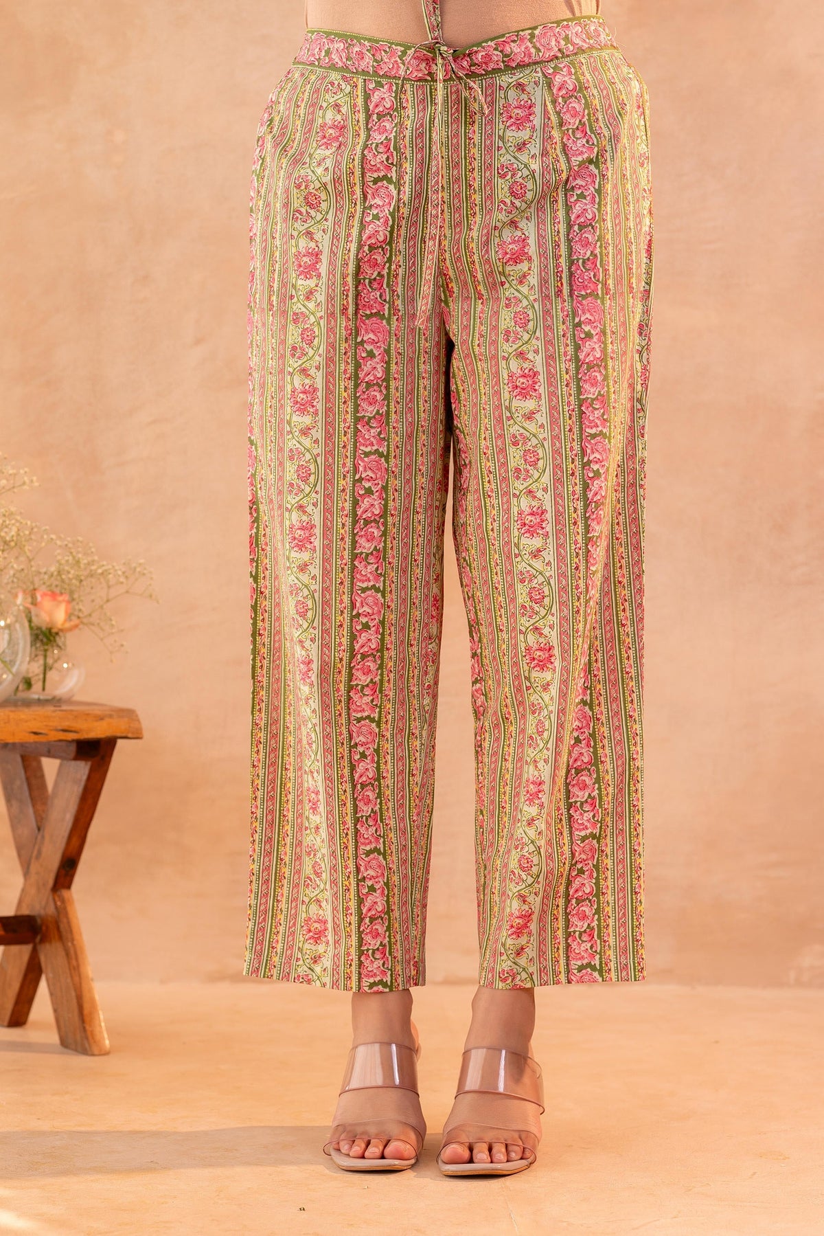 Juniper Gulnaar Garden Printed Kurta Pant And Dupatta Set | Grocsy