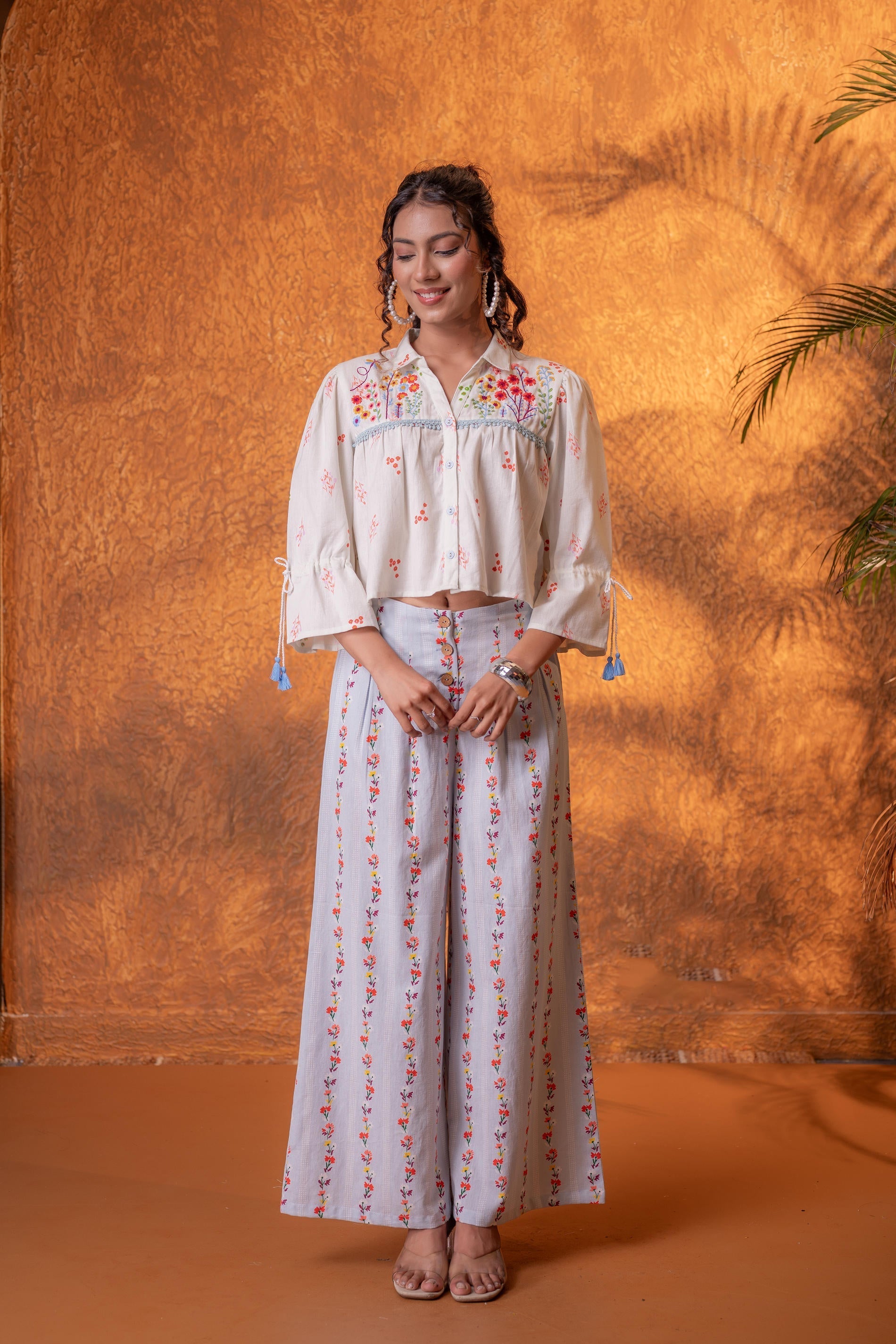 Juniper Phoolwari Printes Co-ord Set | Grocsy