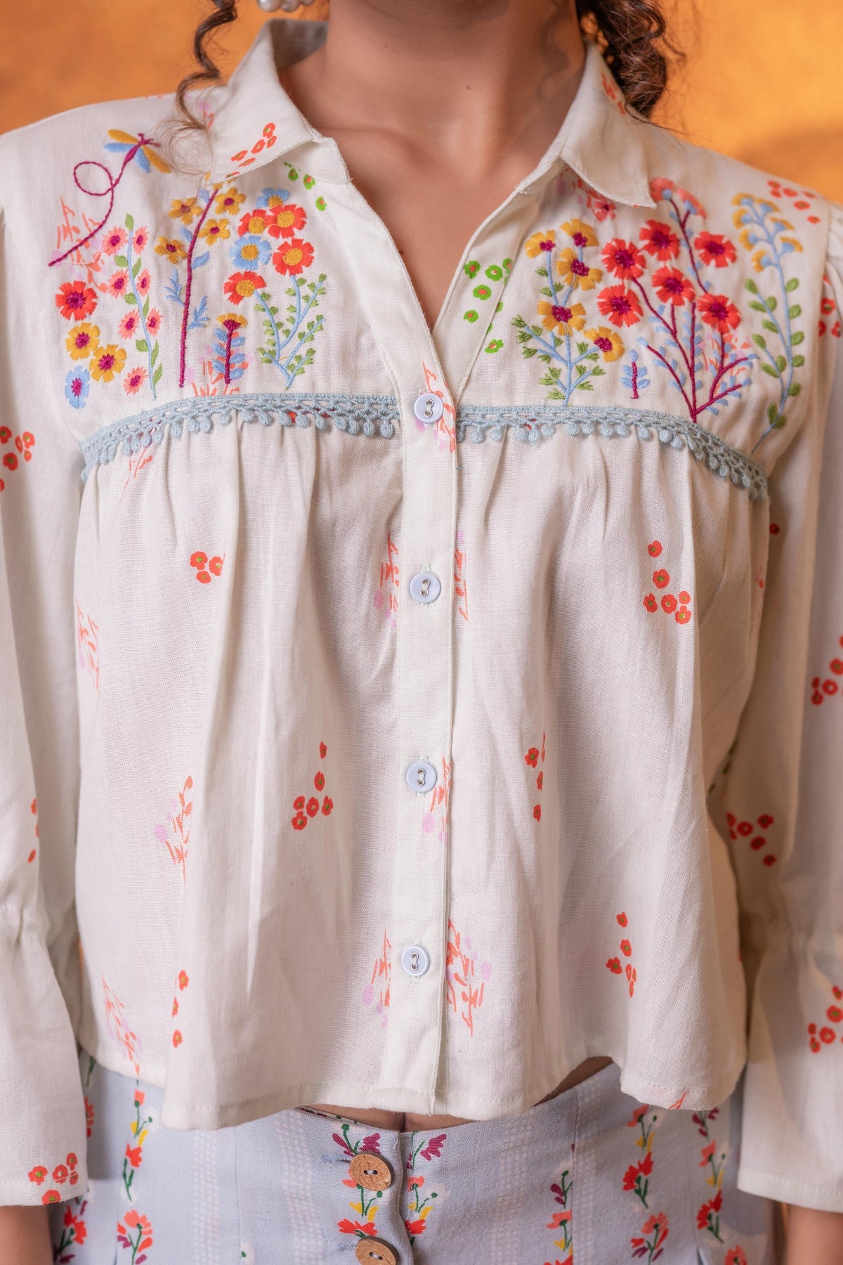 Juniper Phoolwari Printes Co-ord Set | Grocsy