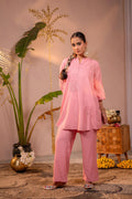 Juniper Pink Whisper Embroidered Comfort Co-ord | Grocsy
