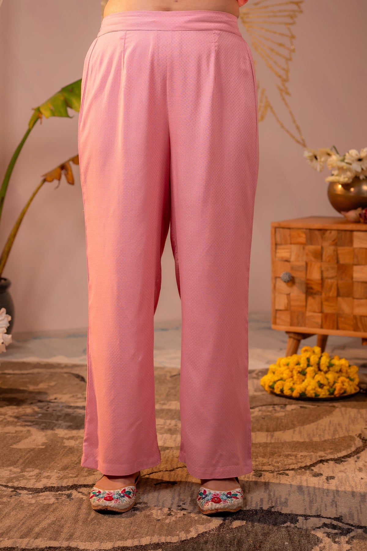 Juniper Pink Whisper Embroidered Comfort Co-ord | Grocsy