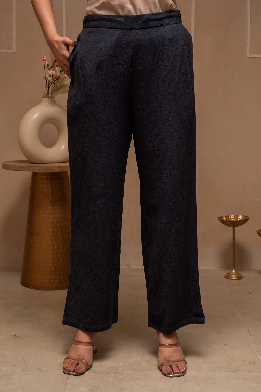 Juniper Grey Embroidered Viscose Co-Ord Set With Thread Work Detailing | Grocsy