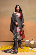 Juniper Olive Man Made Fiber Floral Printed Kurta With Pants & Dupatta Set With Sequence Work | Grocsy