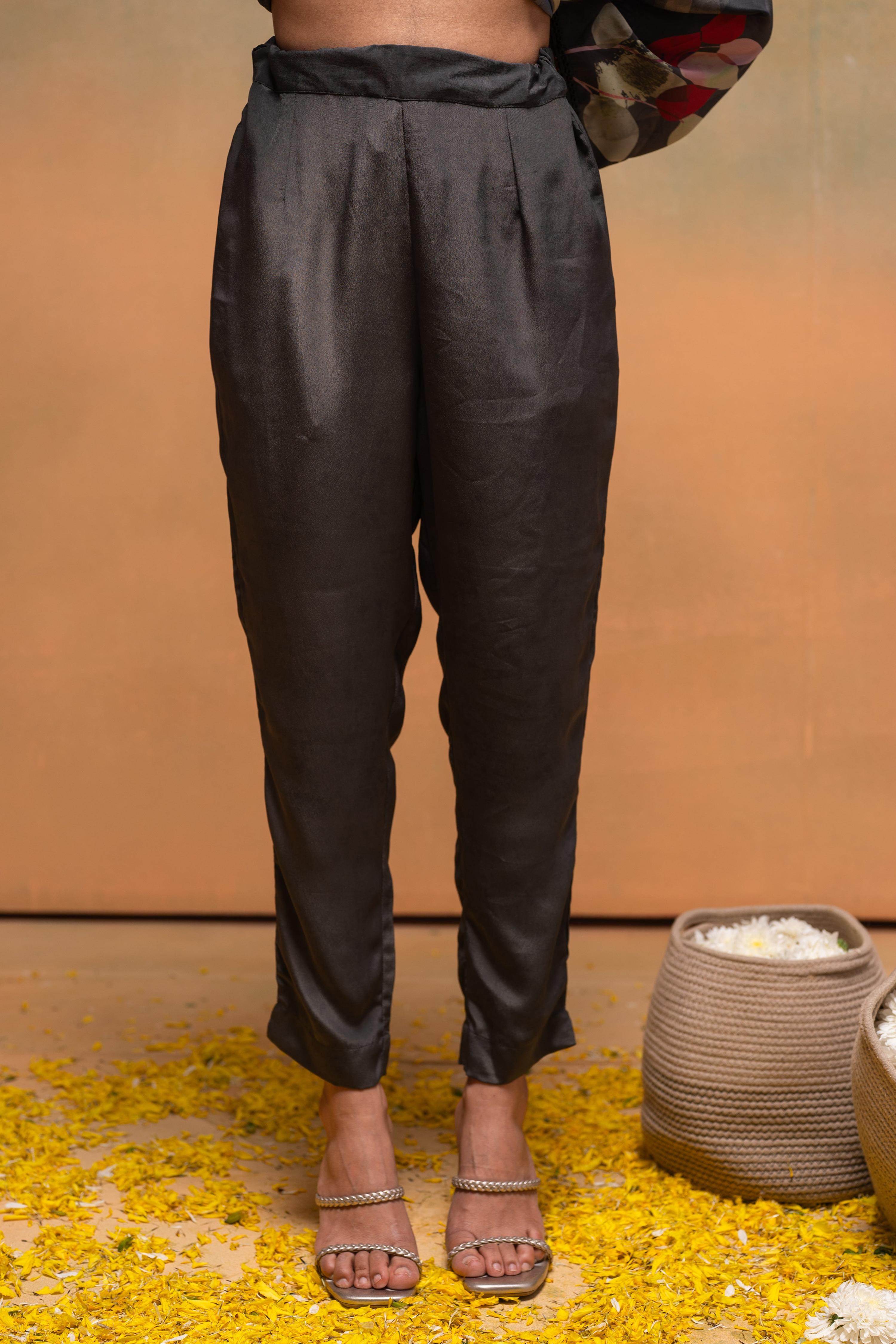 Juniper Olive Man Made Fiber Floral Printed Kurta With Pants & Dupatta Set With Sequence Work | Grocsy