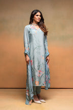 Juniper Mint Meadow Elegance Kurta Pant And Dupatta Set | Grocsy