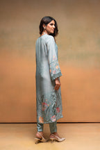Juniper Mint Meadow Elegance Kurta Pant And Dupatta Set | Grocsy